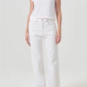 AGOLDE 90’s crop mid rise straight (Color: fortune cookie) size 28